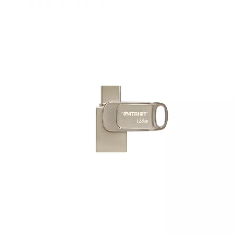 USB-flashdrive PATRIOT PS128GT560DS5D 128 GB USB 3.2 (USB-A / USB-C) Swivel zinklegering zilver