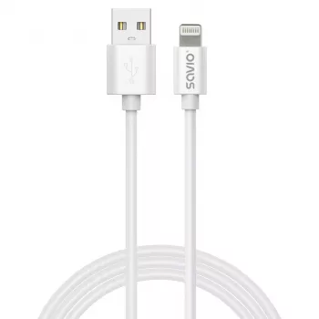 Savio Cl-193 USB-kabel USB 2.0 2 m USB A USB C/Lightning wit