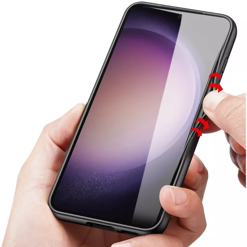 nevox StyleShell NYLO 2469 hoesje voor Samsung Galaxy S25+, polycarbonaat/TPU/nylon, zwart