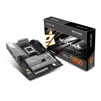 Moederbord Sapphire NITRO+ B850A WIFI 7 AMD B850 socket AM5 micro ATX, DDR5, 4 DIMM, 256GB, Wi-Fi 7, 2.5GbE