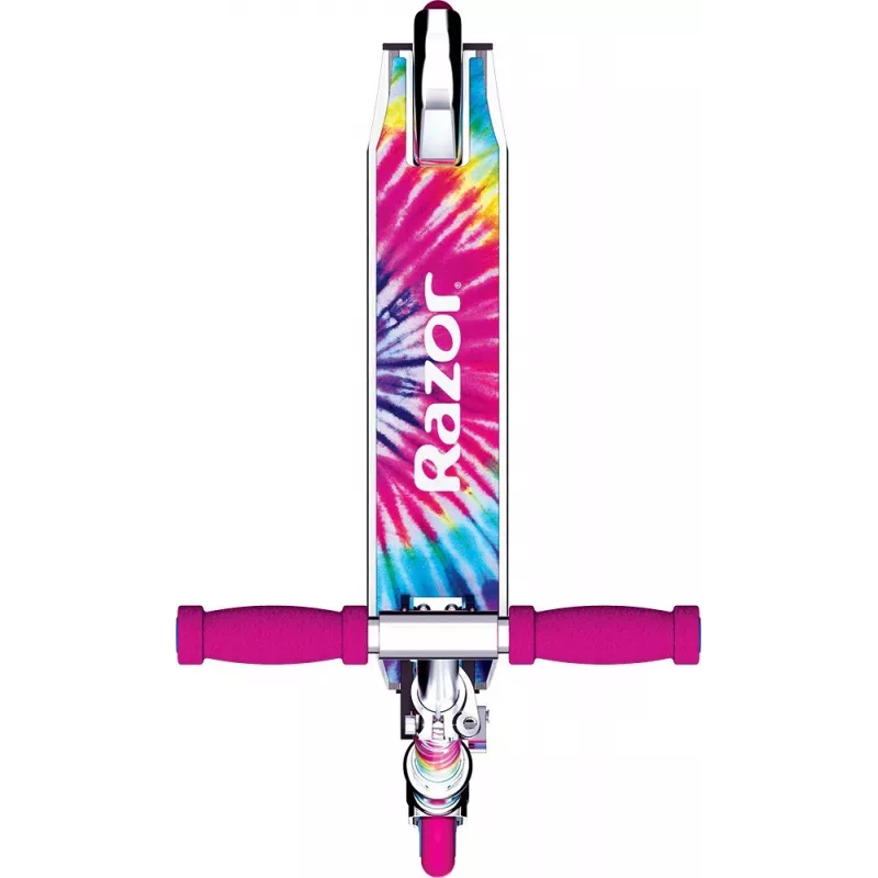Kinderstep Razor A Tie-Dye — opvouwbare 2-wiel aluminium step, verstelbaar stuur, ABEC-5, max. belasting 65 kg