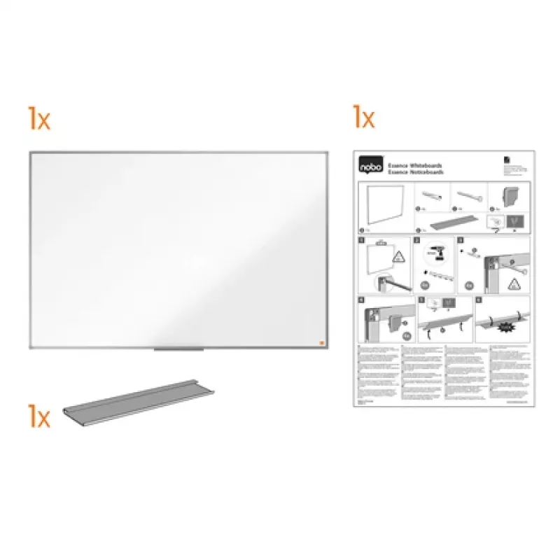 Whiteboard Nobo Essence staal 1200x900mm (1905211)