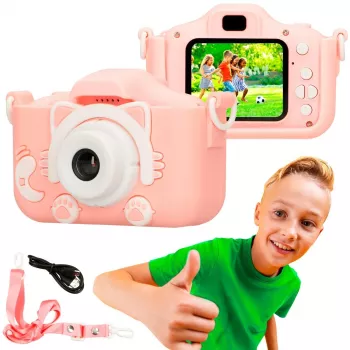 Digitale camera voor kinderen Extralink H27 SINGLE PINK roze wit 3 jaar