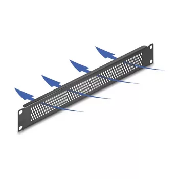 Blindplaat DeLOCK 67035 zwart metaal 44 mm x 482 mm x 11 mm