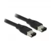 FireWire-kabel DeLOCK 83273 0,5 m 6-polig zwart
