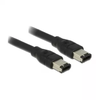 FireWire-kabel DeLOCK 83273 0,5 m 6-polig zwart
