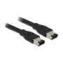 FireWire-kabel DeLOCK 83273 0,5 m 6-polig zwart