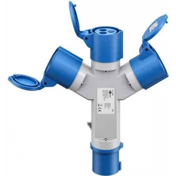 Goobay CEE-Y-adapter, CEE-stekker naar 3x CEE-koppeling (76237)