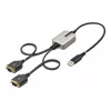 StarTech.com 2ft (60cm) 2-poorts USB naar serieel adapterkabel, verwisselbare DB9 schroeven/moeren, COM-behoud, USB-A naar DB9 RS232, FTDI, Level-4 ESD-bescherming, Windows/macOS/ChromeOS/Linux – robuuste TPE-constructie