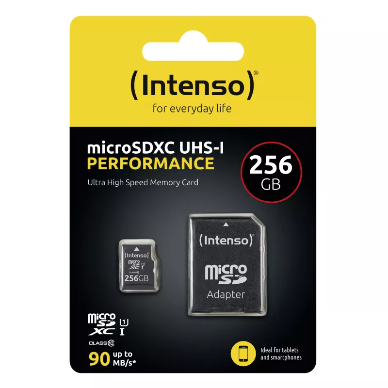 Flashgeheugen Intenso 256 GB UHS-I microSD Performance Class 10