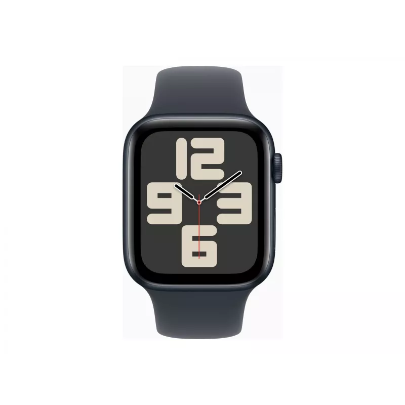 Watch SE GPS + Cellular 44 mm Midnight aluminium behuizing met Midnight sportband – M/L