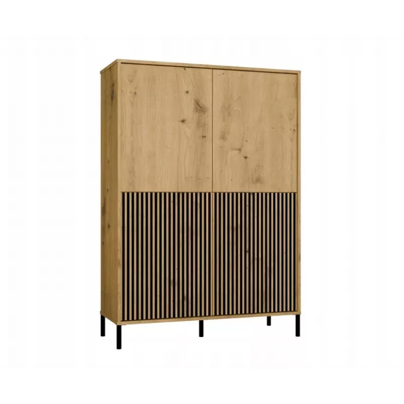 KAMARO 4DK smalle/GŁ eiken ARTISAN DISPLAY CABINET