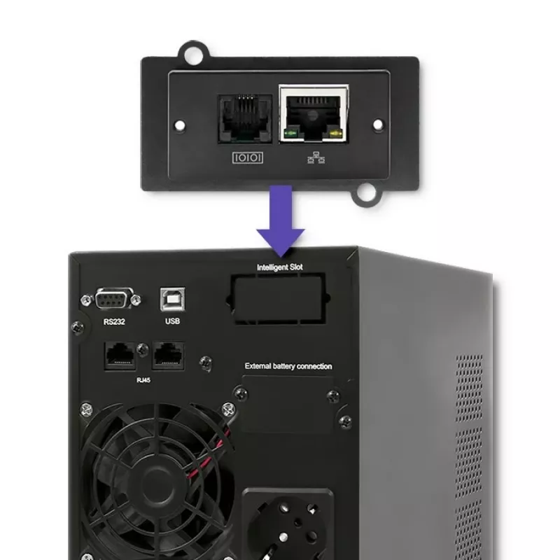 Qoltec 53042 UPS (uninterruptible power supply) dubbelconversie (online) 1 kVA 800 W 2 AC-uitgangen