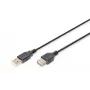 Digitus ASSMANN - USB-verlengkabel - USB (W) naar USB (W) - 1,8 m (USB/USB 2.0) - gegoten - zwart (AK-300200-018-S)