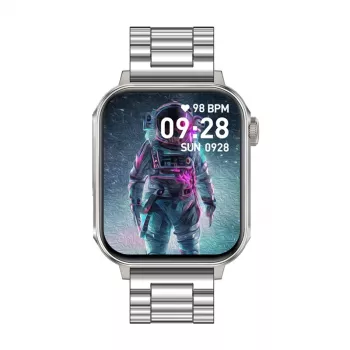 Smartwatch Colmi P80 Steel zilver met Bluetooth en hartslagmeter
