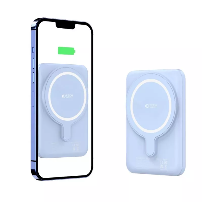 Draagbare powerbank TECH-PROTECT PB10 LIFEMAG 5000mAh blauw