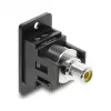 DELOCK 91111 inbouw-cinchbus – geel/zwart, panel-mount audio/video-aansluiting