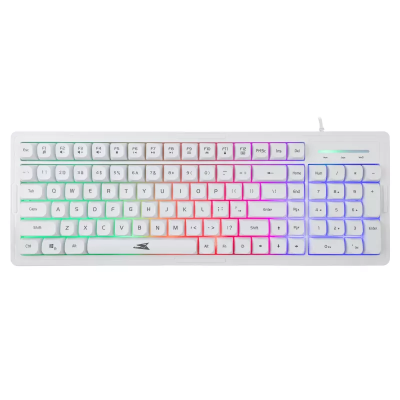 Toetsenbord-muiscombinatie Baracuda BGC-012 Orca White – witte toetsenbord- en muisset