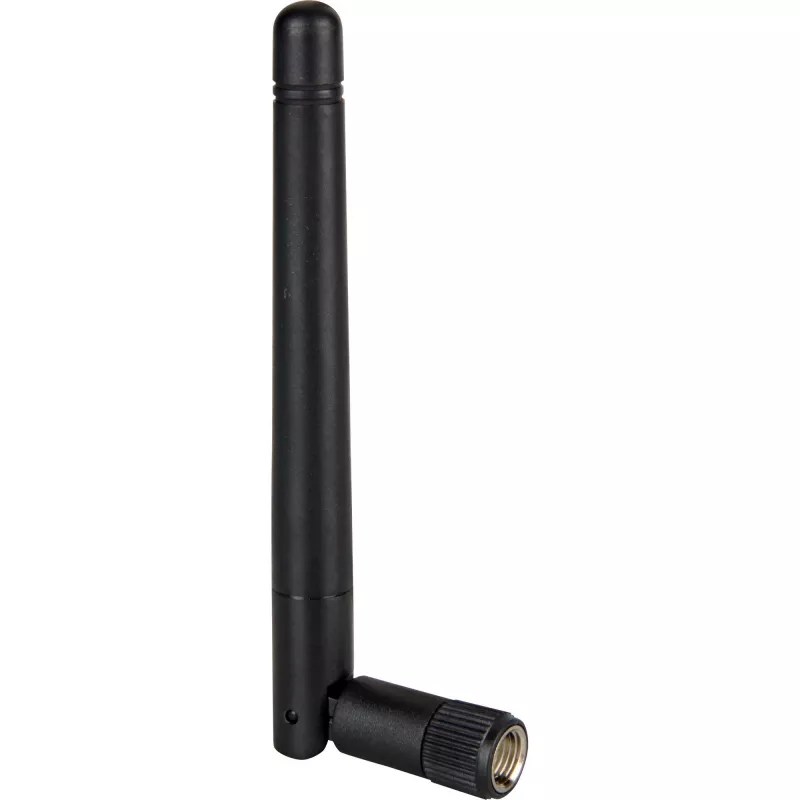 Delock 88339 Wi-Fi 802.11 b/g/n antenne, RP-SMA, 2 dBi, omnidirectioneel, kantelscharnier, zwart