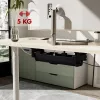 Kabelgoot onder bureau MACLEAN MC-106B — zwart, ABS, maximale belasting 5 kg
