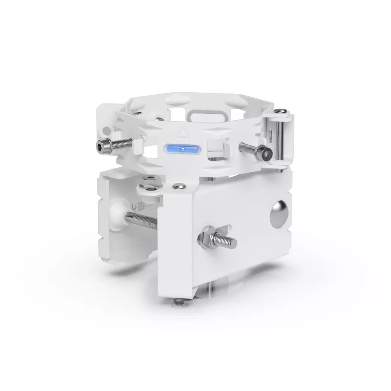 Ubiquiti UACC-Wave-AP-Micro-Mount paalmontagebeugel voor 4x Wave AP Micro, roestvrij staal, paal 25–76 mm, wit