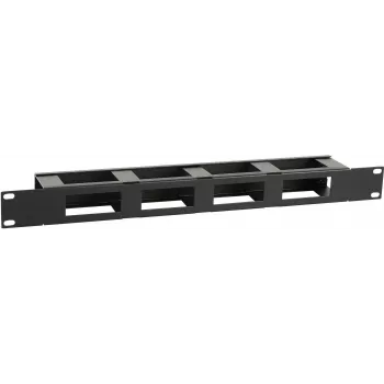 Kabelmanagementpaneel LOGON RAO410BL 1U zwart 19 inch
