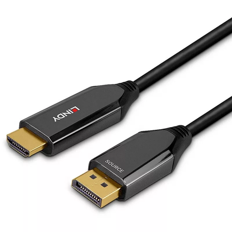 Lindy 3m actieve DisplayPort 1.4-naar-HDMI 8K60-kabel, 3 m, DisplayPort, HDMI, stekker, stekker, recht