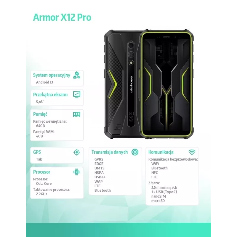 Smartphone Ulefone Armor X12 3GB/32GB zonder oplader