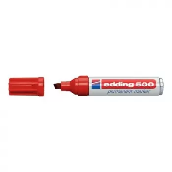 Permanent marker Edding 500 beitelpunt rood