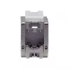 Afgeschermde Cat.6A slanke Keystone Jack, EQUIP 767223, gereedschapsloos, RJ-45, plat, zilver, 8 stuks