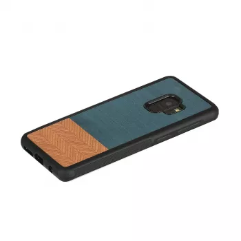 Smartphonehoesje man and wood voor Samsung Galaxy S9 Denim zwart