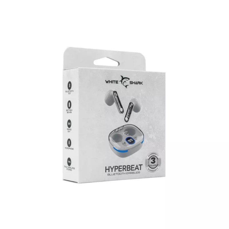 Koptelefoon White Shark GEB-TWS37 HyperBeat wit