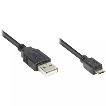 Verbindingskabel USB 2.0 stekker A naar stekker Micro B, zwart, 1,8 m, Good Connections® (2510-MB02)
