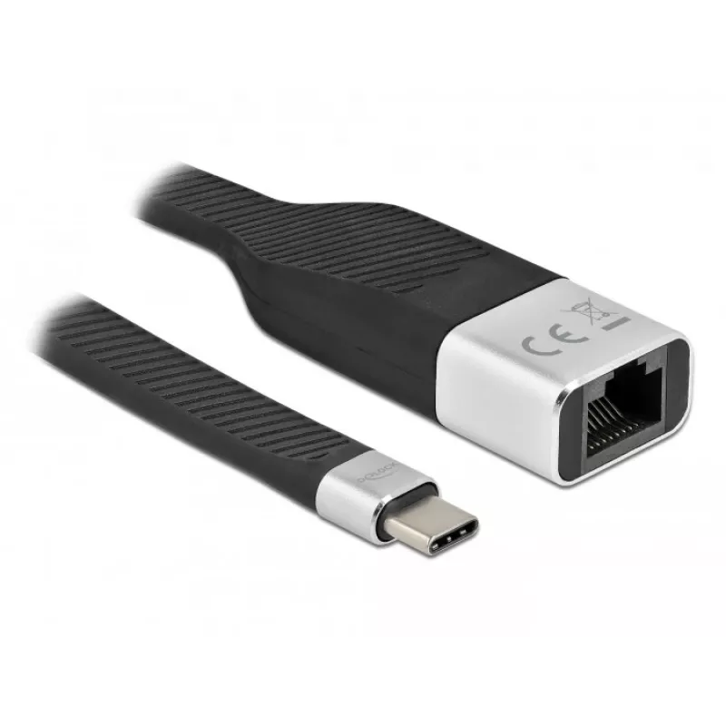 FPC flatkabel DeLOCK 86936 USB Type-C naar Gigabit LAN 15 cm