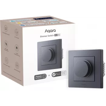 Aqara H2 EU draailichtschakelaar grijs — draaiknop, BLE, 86×86×55,5 mm
