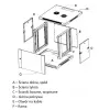 Extralink Rackmount-kast 4U 600x600 grijs wandgemonteerd