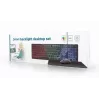 Bekabeld full-size toetsenbord met muis Gembird KBS-UML-01 — USB, QWERTY US, 104 toetsen, zwart