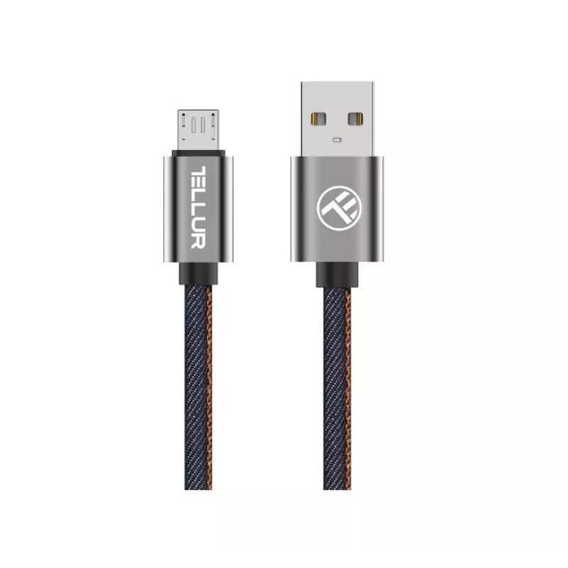 USB-naar-micro-USB-datakabel Tellur 1 m denim