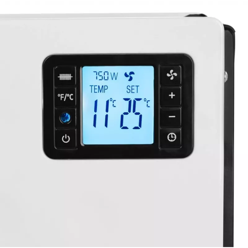 Convector-elektrische kachel NOVEEN CH8000 — 2000 W, 3 vermogensstanden, timer, afstandsbediening, wit
