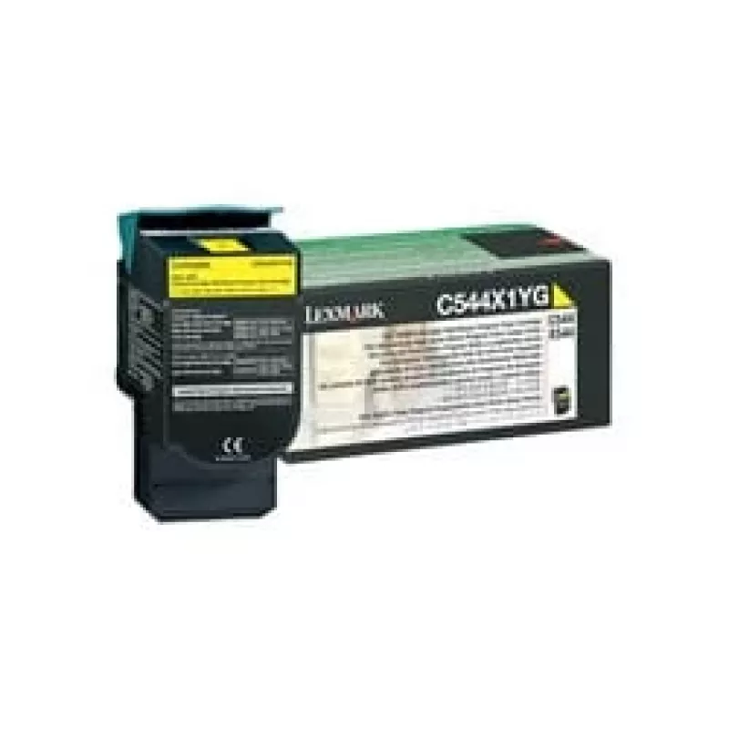 Lexmark - tonerpatroon - extra hoge capaciteit - 1 x geel - 4000 pagina's - LRP / LCCP (0C544X1YG)