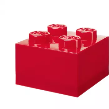 LEGO steen 4 rood transparant – 4x2 noppen transparante rode bouwsteen