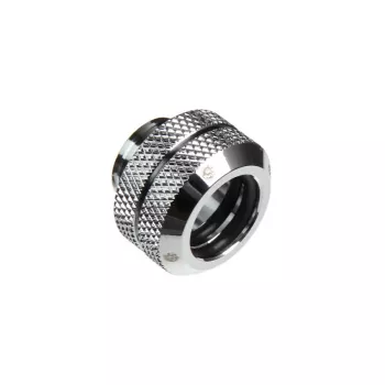 Bitspower Multi-Link adapter, recht, G1/4 inch mannelijk naar 12 mm buitendiameter hardtube – glanzend zilver