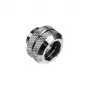 Bitspower Multi-Link adapter, recht, G1/4 inch mannelijk naar 12 mm buitendiameter hardtube – glanzend zilver