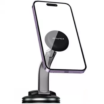 Magnetische telefoonhouder Awei X45 voor montage op voorruit en dashboard, compatibel met smartphones