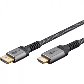 Goobay 65268 Videokabeladapter 1 m DisplayPort HDMI grijs (65268)