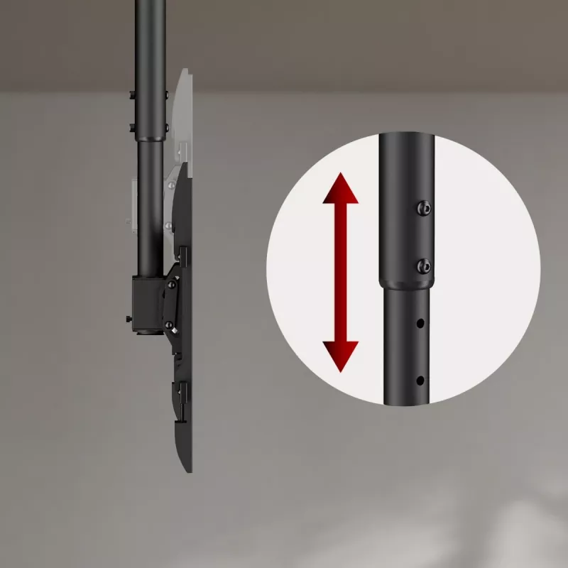 Plafond-tv-beugel MACLEAN MC-112B, max. draaglast 60 kg, kantelbaar en draaibaar