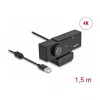 Webcam DeLOCK 96400 8 MP 3840 x 2160 pixel USB 2.0 zwart