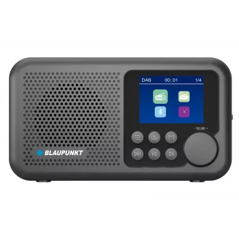 DAB+/FM-radio BLAUPUNKT DR8BK – digitale radiowekker met FM/DAB+, Bluetooth 5.3, 2 W, 1800 mAh, USB-oplaadfunctie, zwart