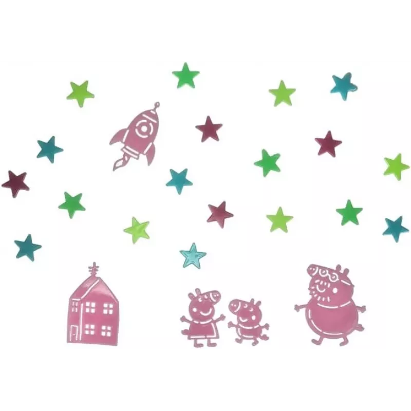 Muurstickers Hasbro Peppa Pig PP13870PP Glow in the Dark Stars