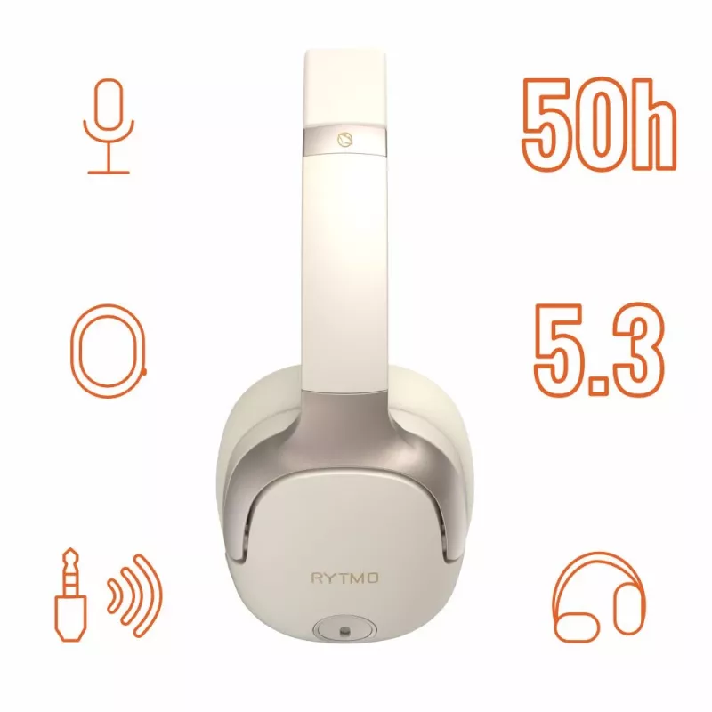 Hoofdtelefoon Manta HDP1001CR Rytmo Elegance cream